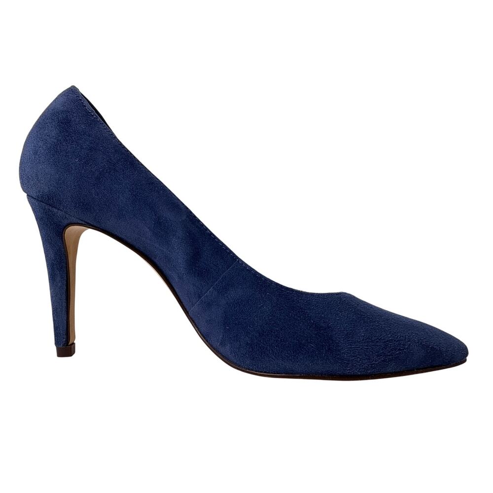 Coach Skyler Pumps Womens 6.5 True Blue Suede Stiletto Heels Pointed Toe Classic - Picture 6 of 14